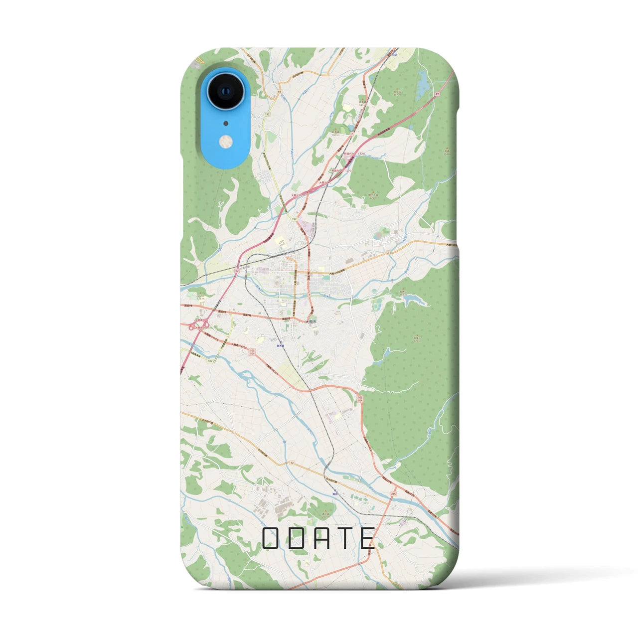 【大館(秋田県)】地図柄iPhoneケース(バックカバータイプ)
