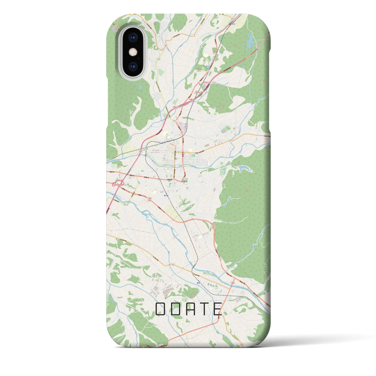 【大館(秋田県)】地図柄iPhoneケース(バックカバータイプ)