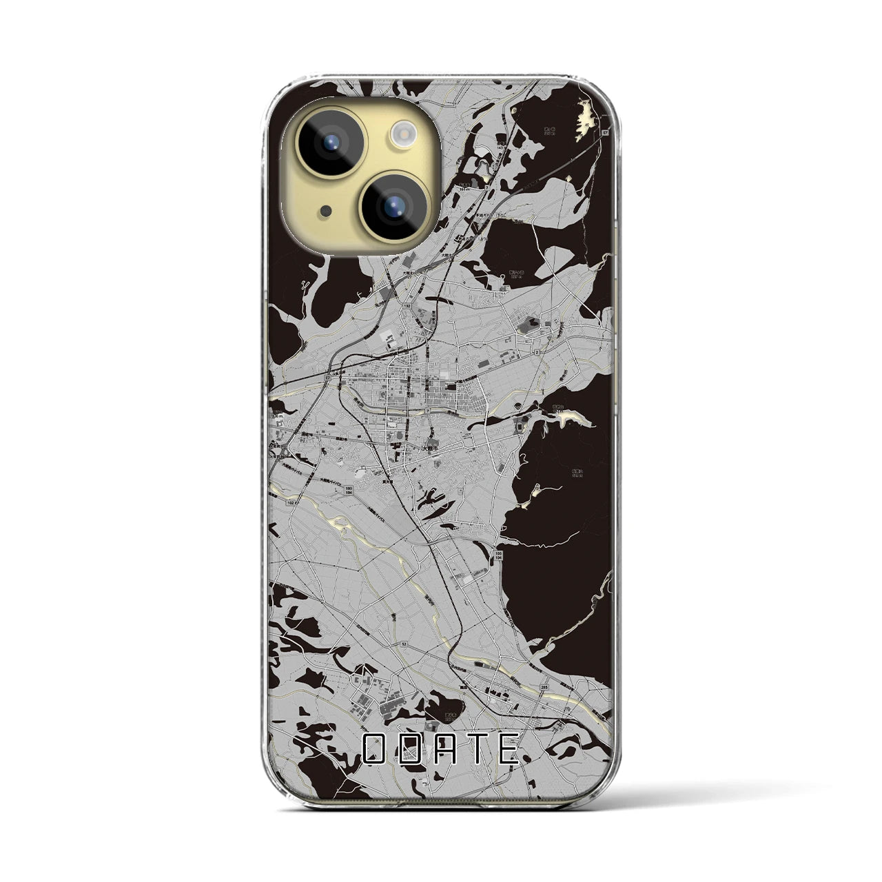 【大館(秋田県)】地図柄iPhoneケース(クリアタイプ)