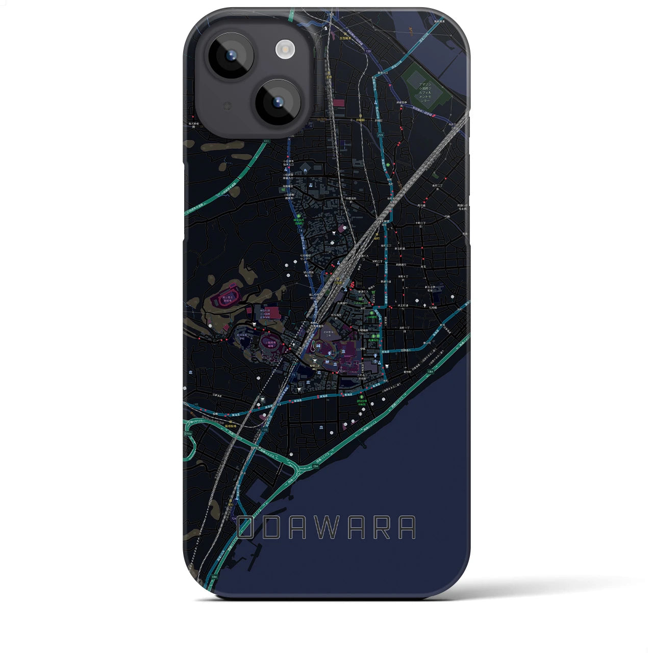 【小田原(神奈川県)】地図柄iPhoneケース(バックカバータイプ)