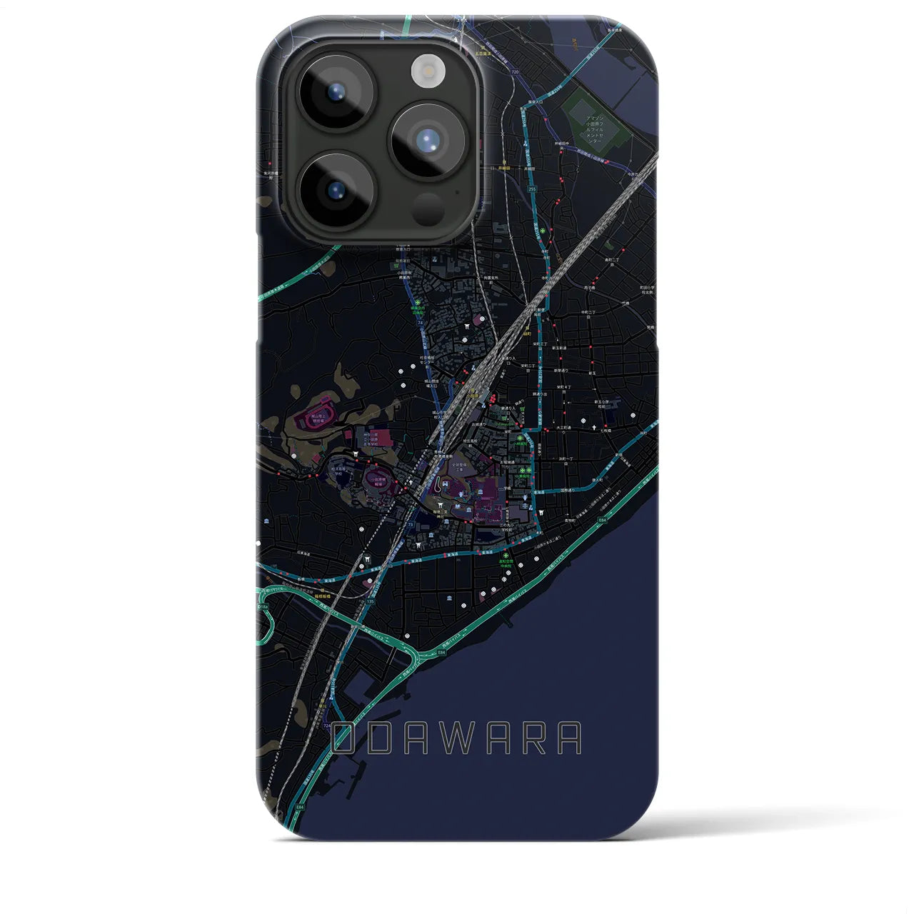 【小田原(神奈川県)】地図柄iPhoneケース(バックカバータイプ)