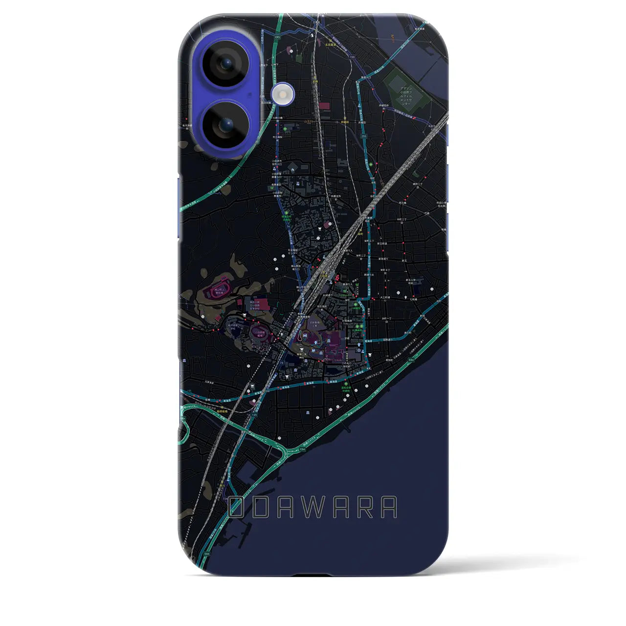 【小田原(神奈川県)】地図柄iPhoneケース(バックカバータイプ)