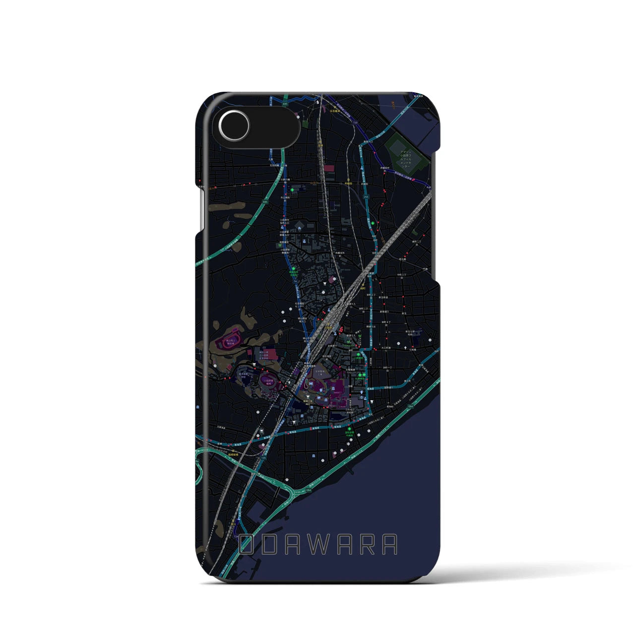 【小田原(神奈川県)】地図柄iPhoneケース(バックカバータイプ)