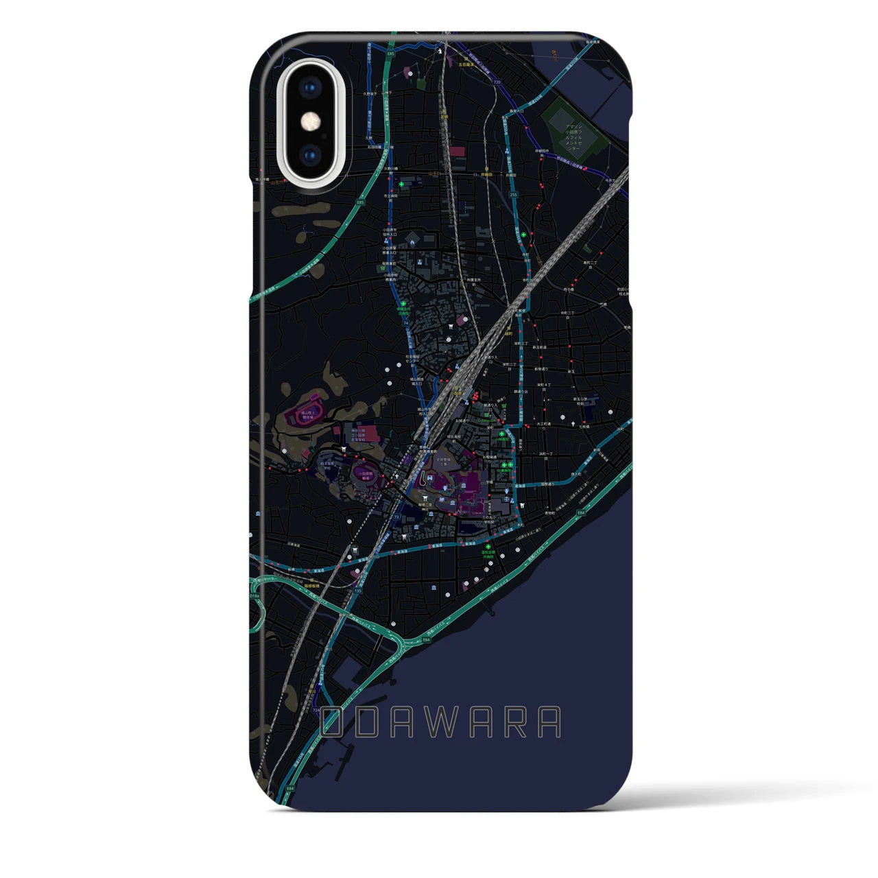 【小田原(神奈川県)】地図柄iPhoneケース(バックカバータイプ)