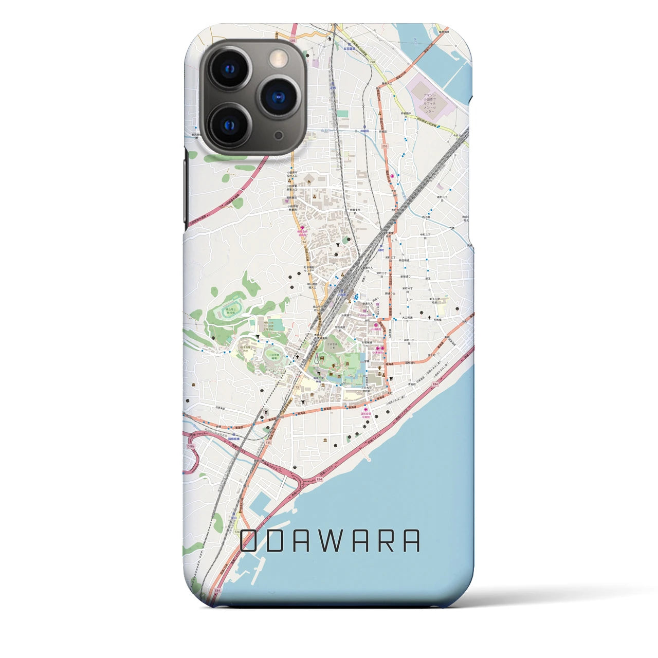 【小田原(神奈川県)】地図柄iPhoneケース(バックカバータイプ)