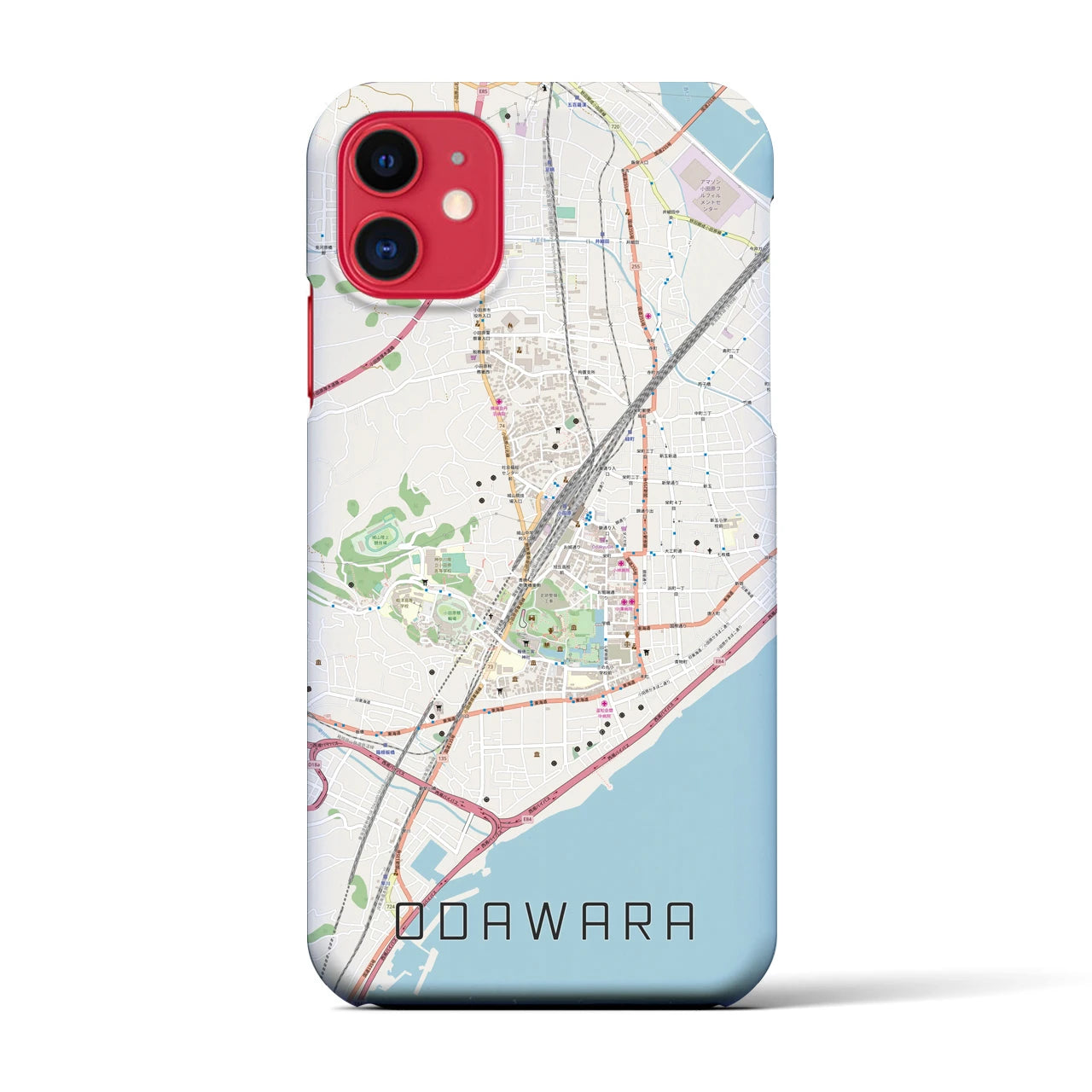 【小田原(神奈川県)】地図柄iPhoneケース(バックカバータイプ)