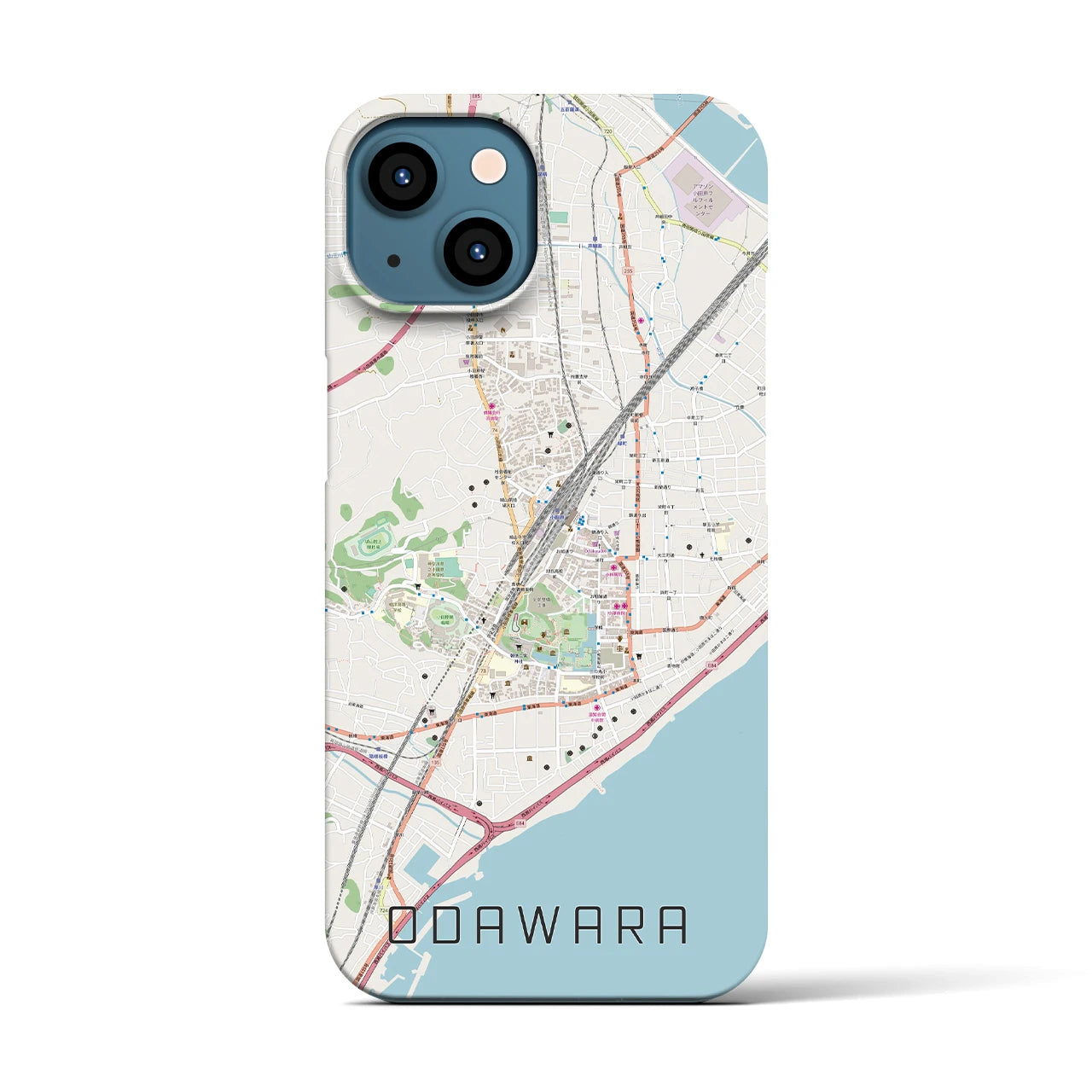 【小田原(神奈川県)】地図柄iPhoneケース(バックカバータイプ)