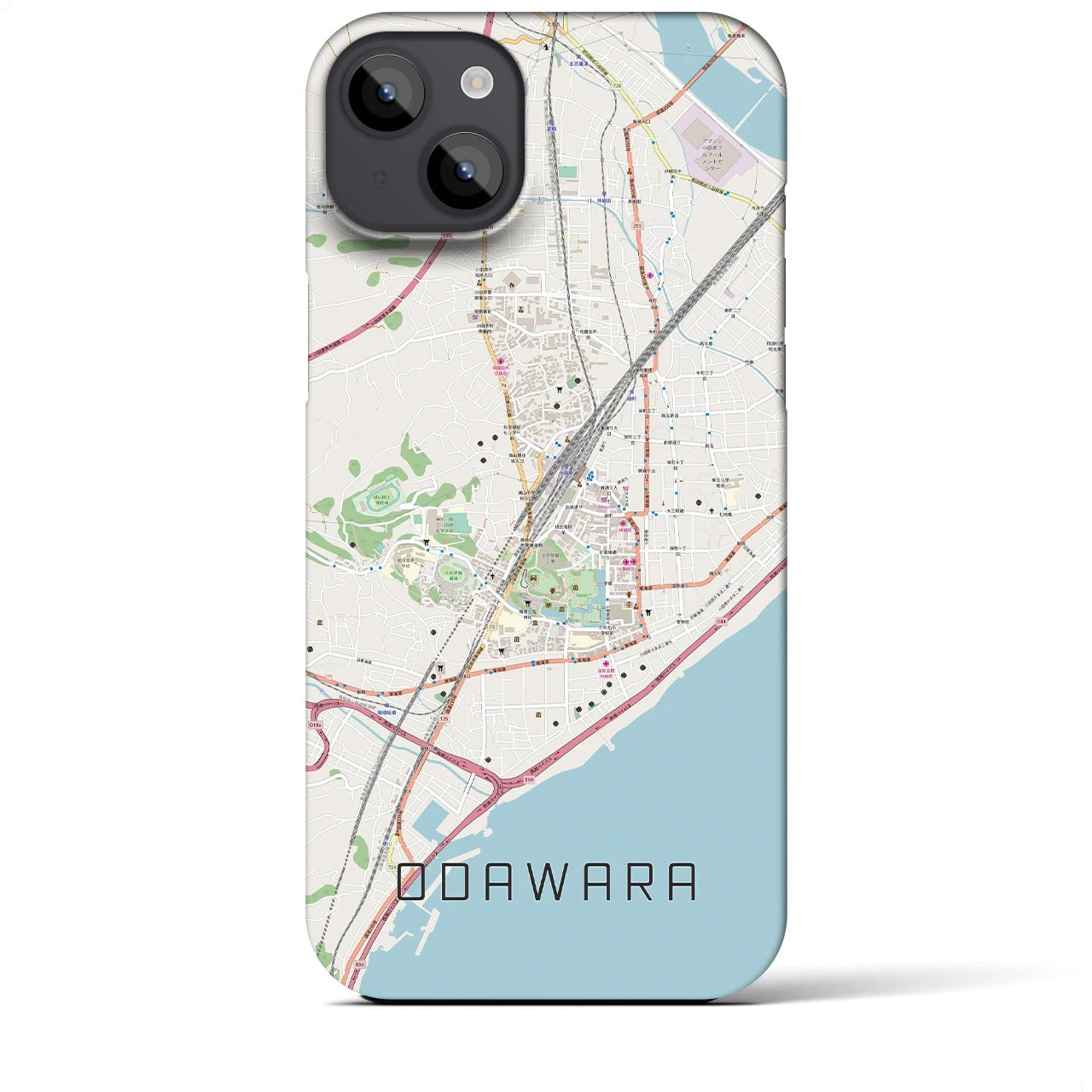 【小田原(神奈川県)】地図柄iPhoneケース(バックカバータイプ)