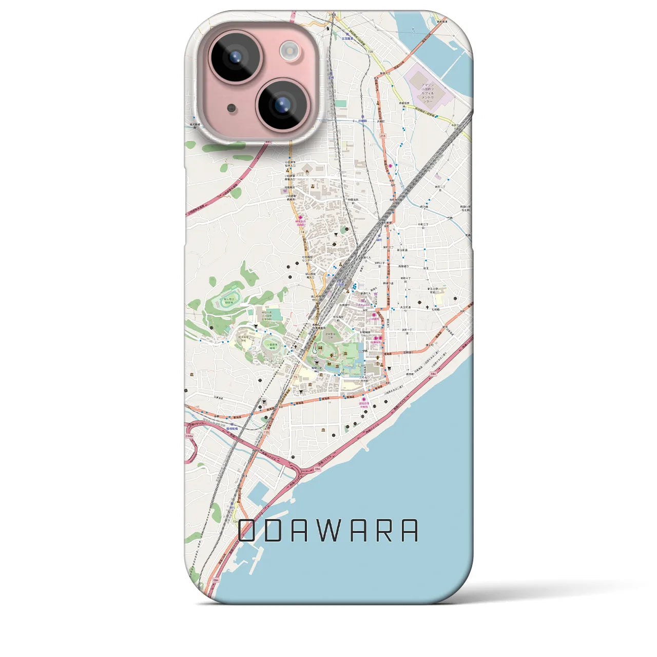 【小田原(神奈川県)】地図柄iPhoneケース(バックカバータイプ)