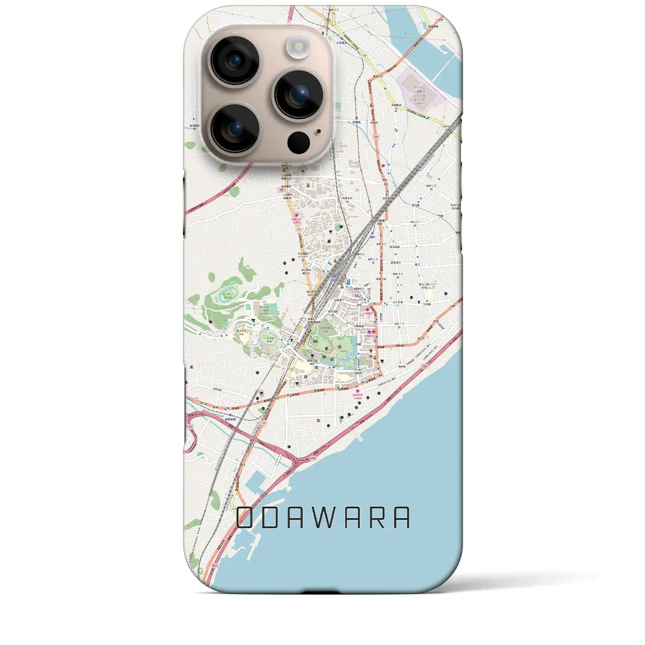 【小田原(神奈川県)】地図柄iPhoneケース(バックカバータイプ)