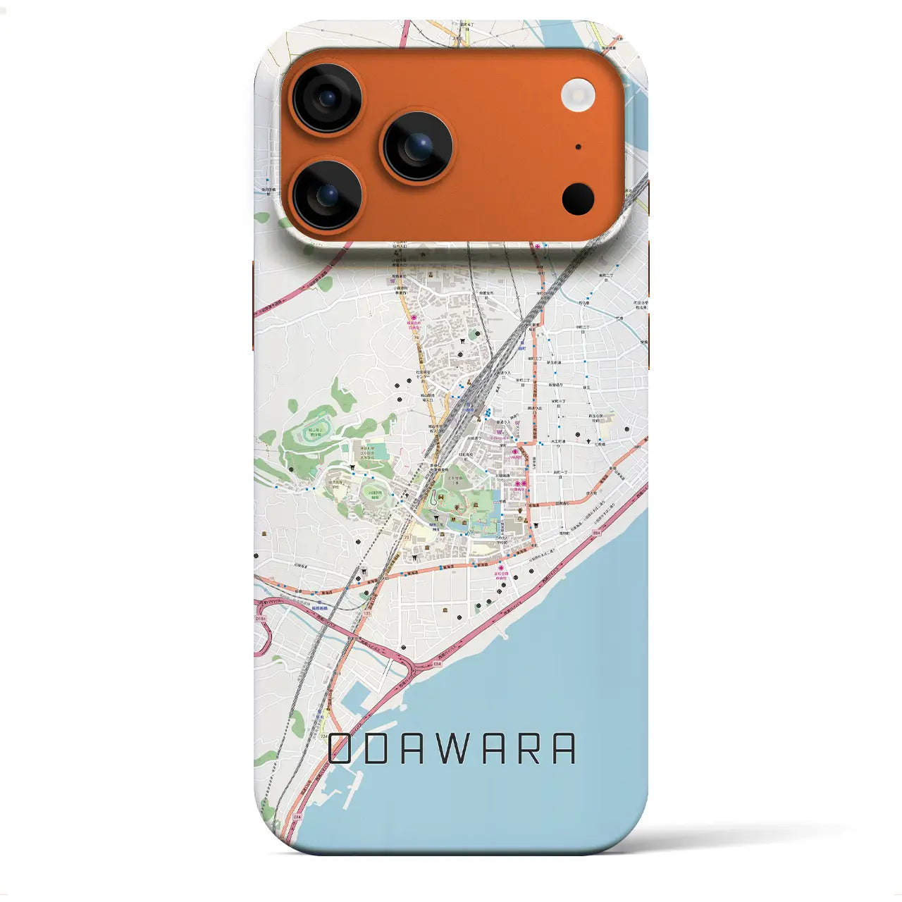 【小田原(神奈川県)】地図柄iPhoneケース(バックカバータイプ)