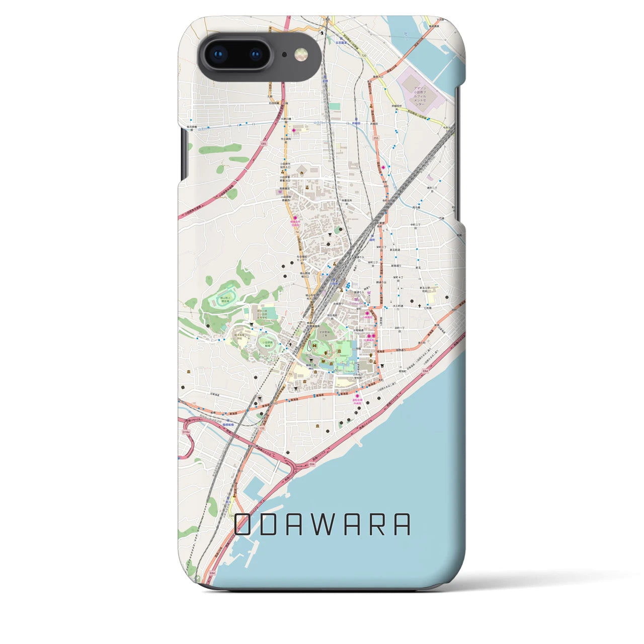 【小田原(神奈川県)】地図柄iPhoneケース(バックカバータイプ)
