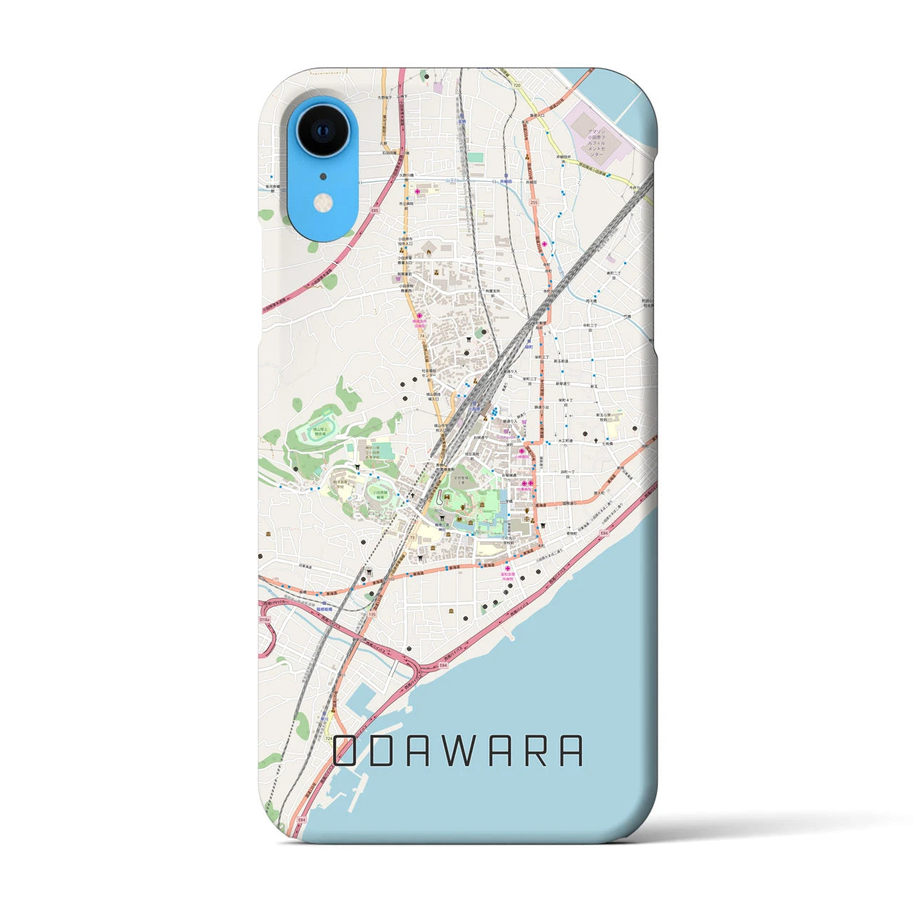【小田原(神奈川県)】地図柄iPhoneケース(バックカバータイプ)