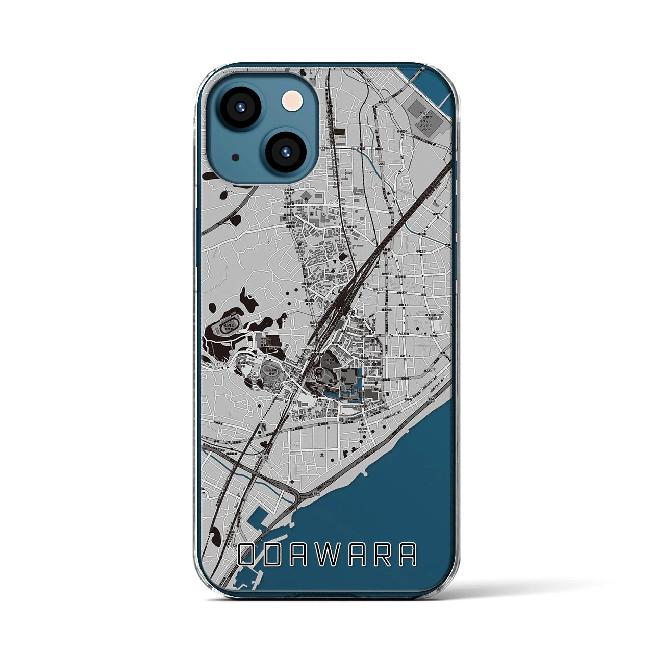 【小田原(神奈川県)】地図柄iPhoneケース(クリアタイプ)