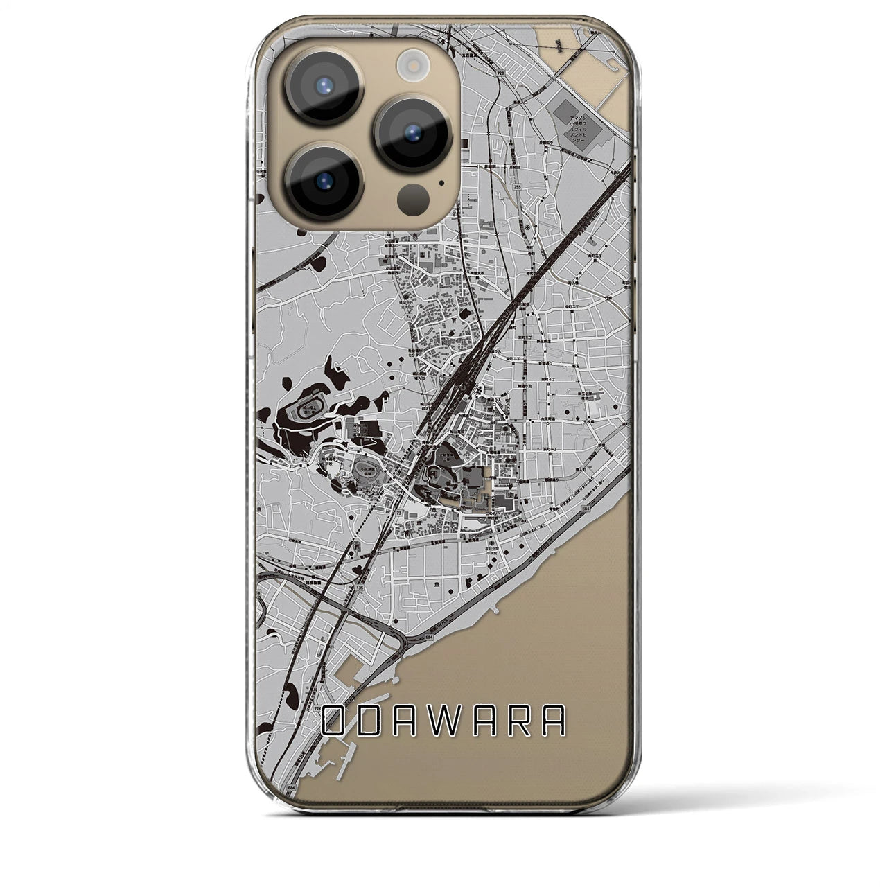 【小田原(神奈川県)】地図柄iPhoneケース(クリアタイプ)
