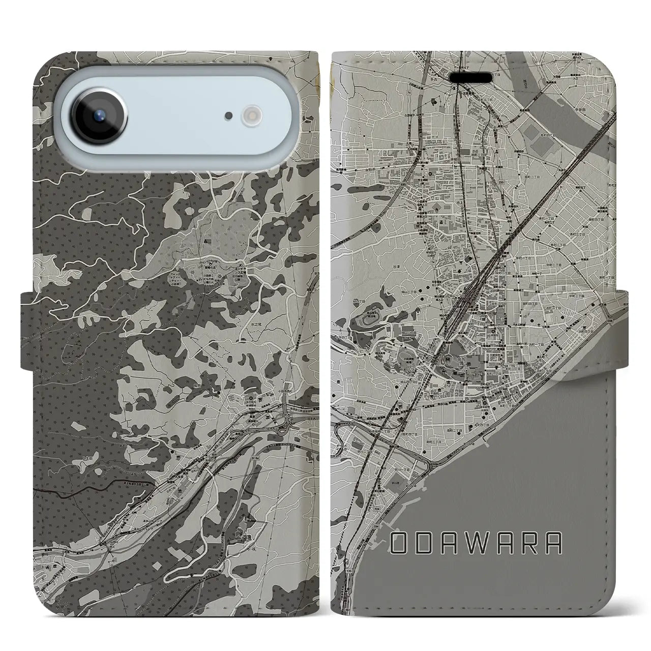 【小田原(神奈川県)】地図柄iPhoneケース(手帳タイプ)