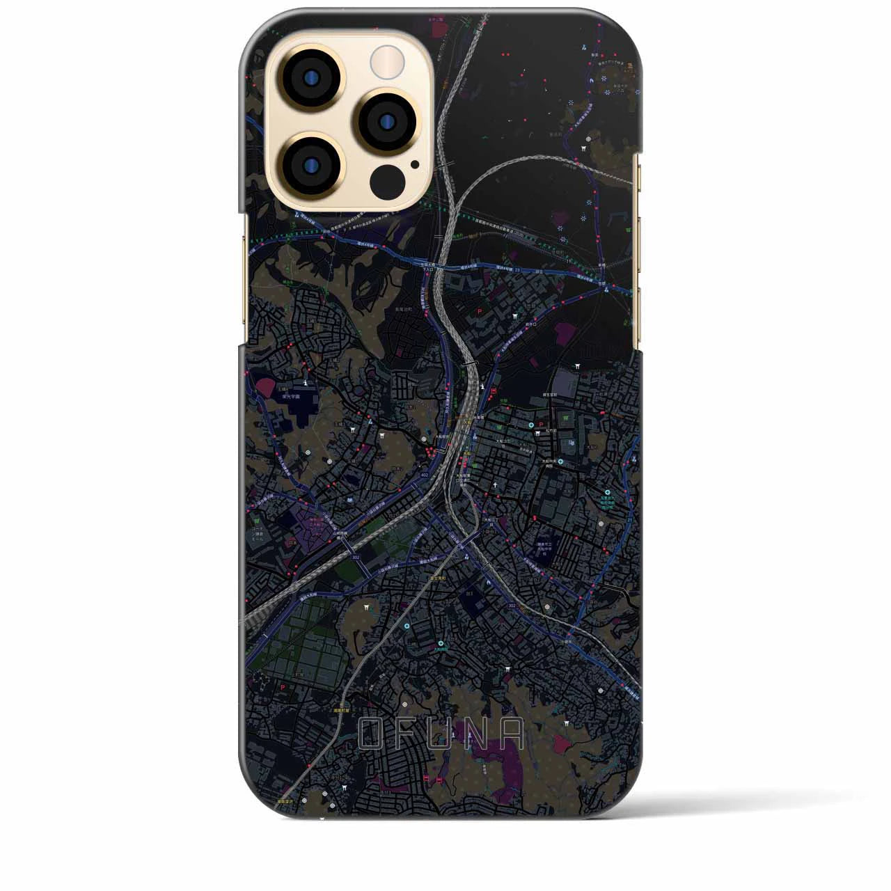 【大船(神奈川県)】地図柄iPhoneケース(バックカバータイプ)