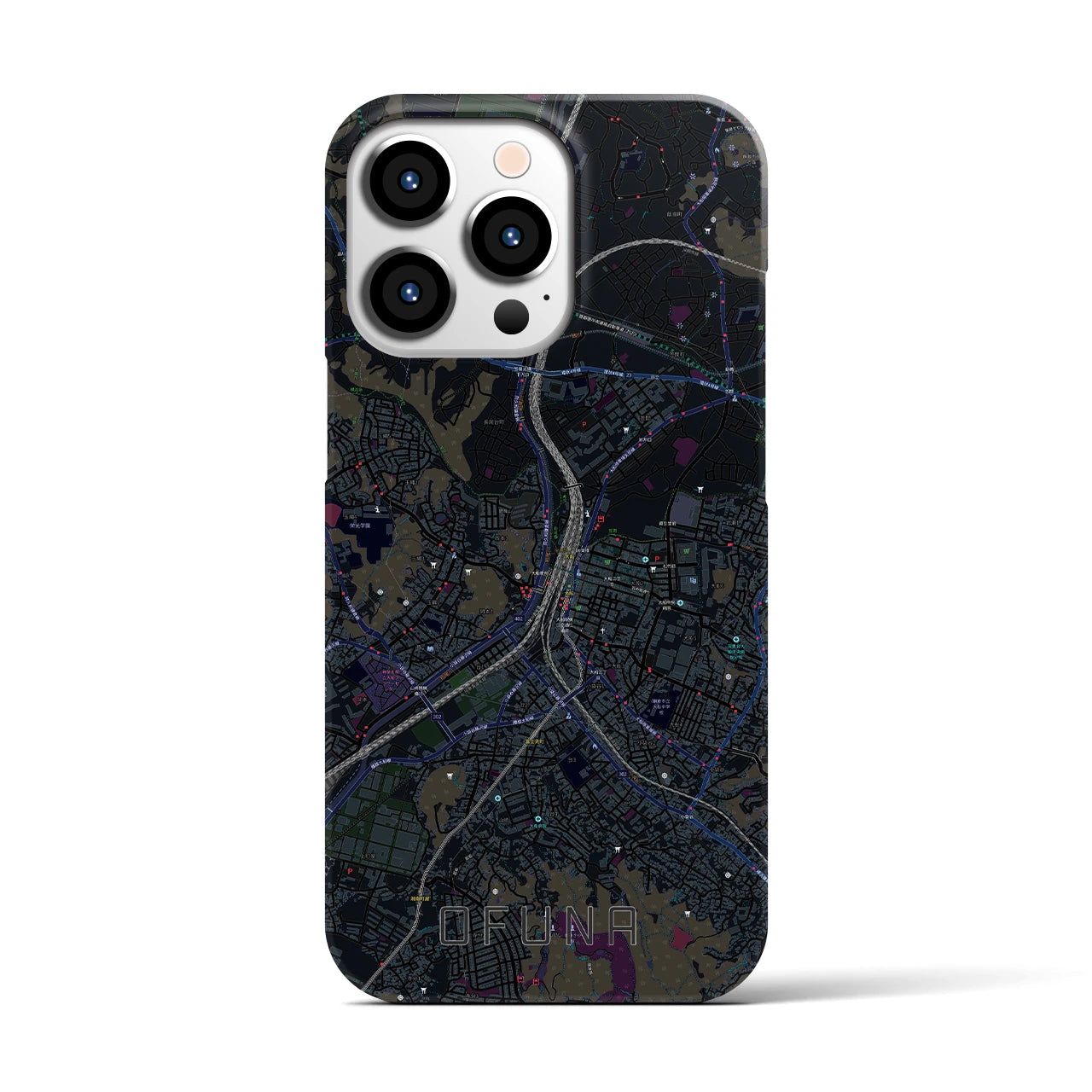 【大船(神奈川県)】地図柄iPhoneケース(バックカバータイプ)