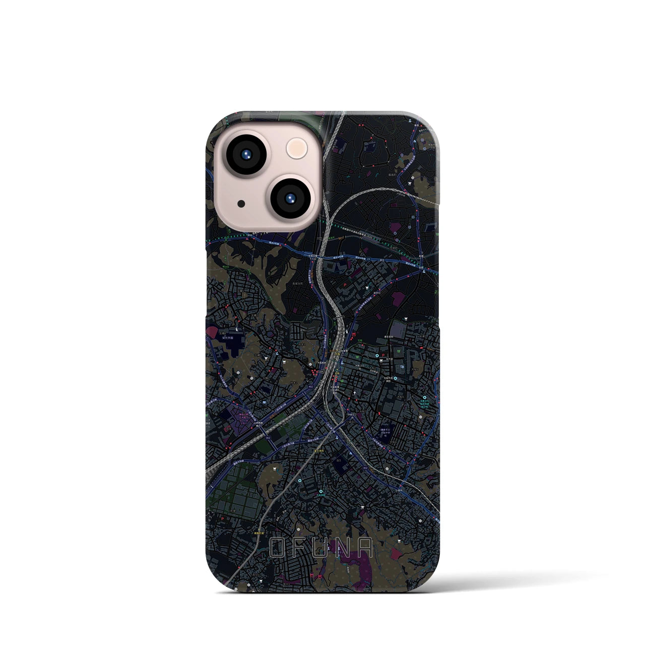 【大船(神奈川県)】地図柄iPhoneケース(バックカバータイプ)