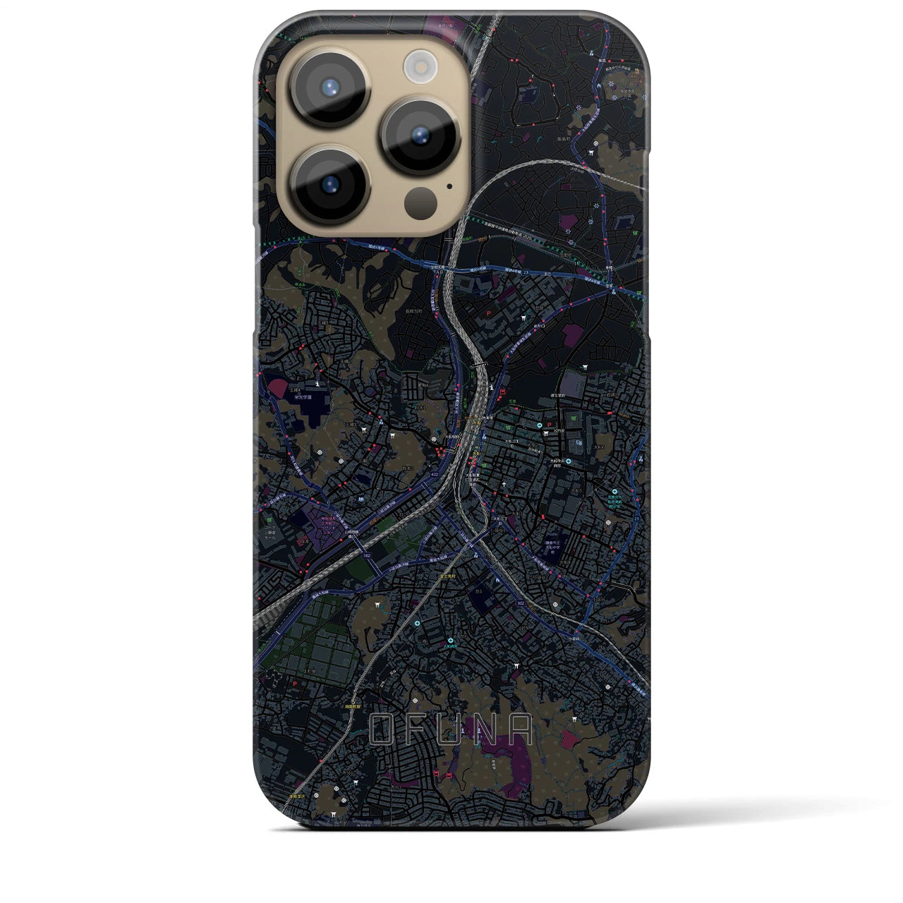 【大船(神奈川県)】地図柄iPhoneケース(バックカバータイプ)