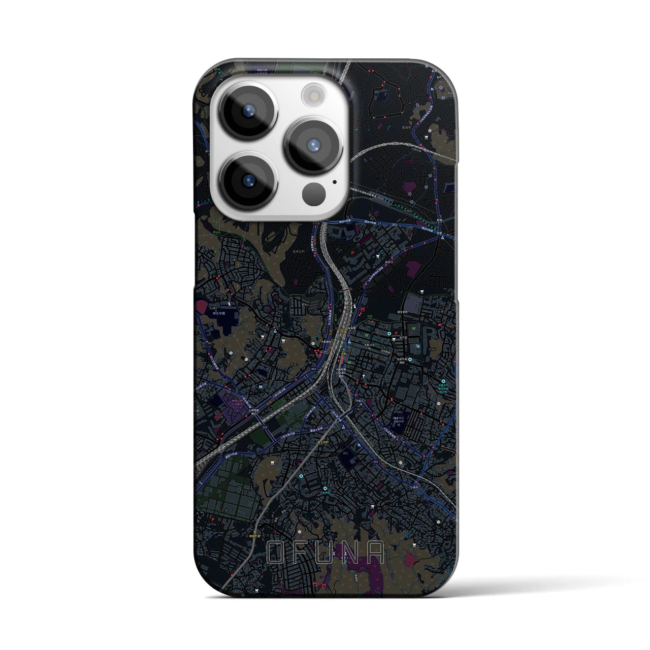 【大船(神奈川県)】地図柄iPhoneケース(バックカバータイプ)