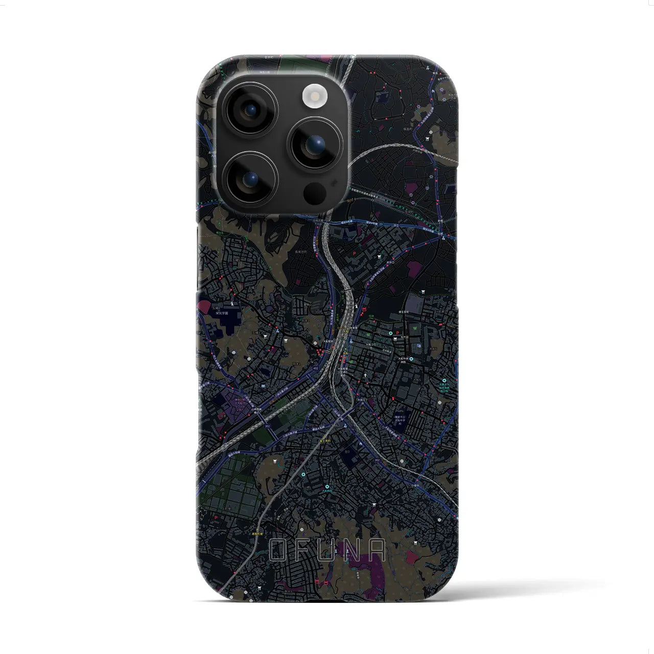 【大船(神奈川県)】地図柄iPhoneケース(バックカバータイプ)