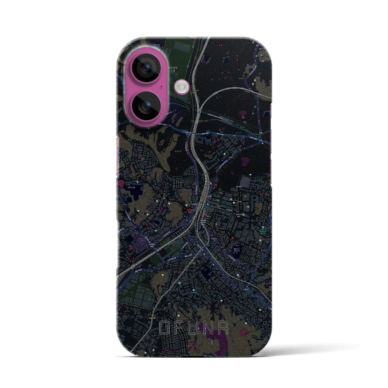 【大船(神奈川県)】地図柄iPhoneケース(バックカバータイプ)
