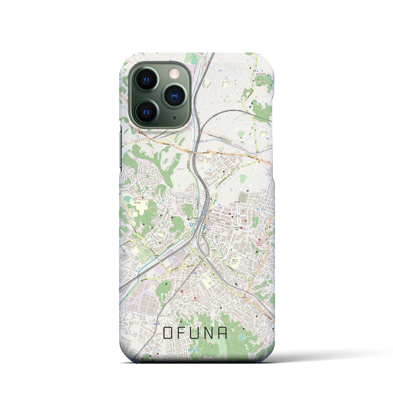 【大船(神奈川県)】地図柄iPhoneケース(バックカバータイプ)