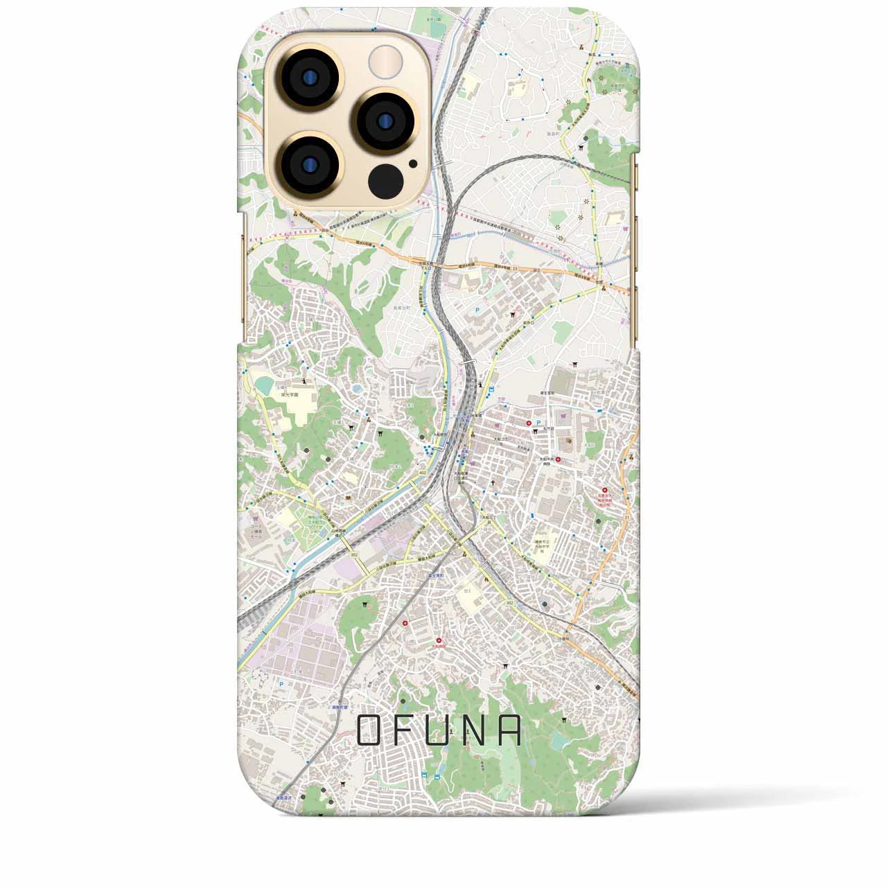 【大船(神奈川県)】地図柄iPhoneケース(バックカバータイプ)