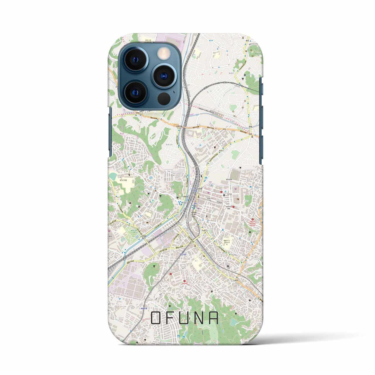 【大船(神奈川県)】地図柄iPhoneケース(バックカバータイプ)