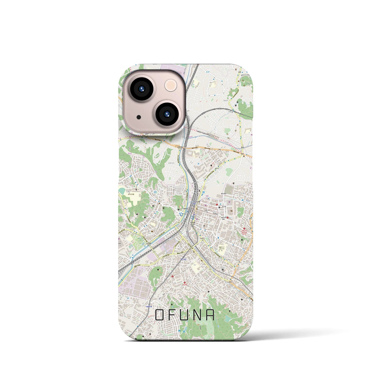 【大船(神奈川県)】地図柄iPhoneケース(バックカバータイプ)