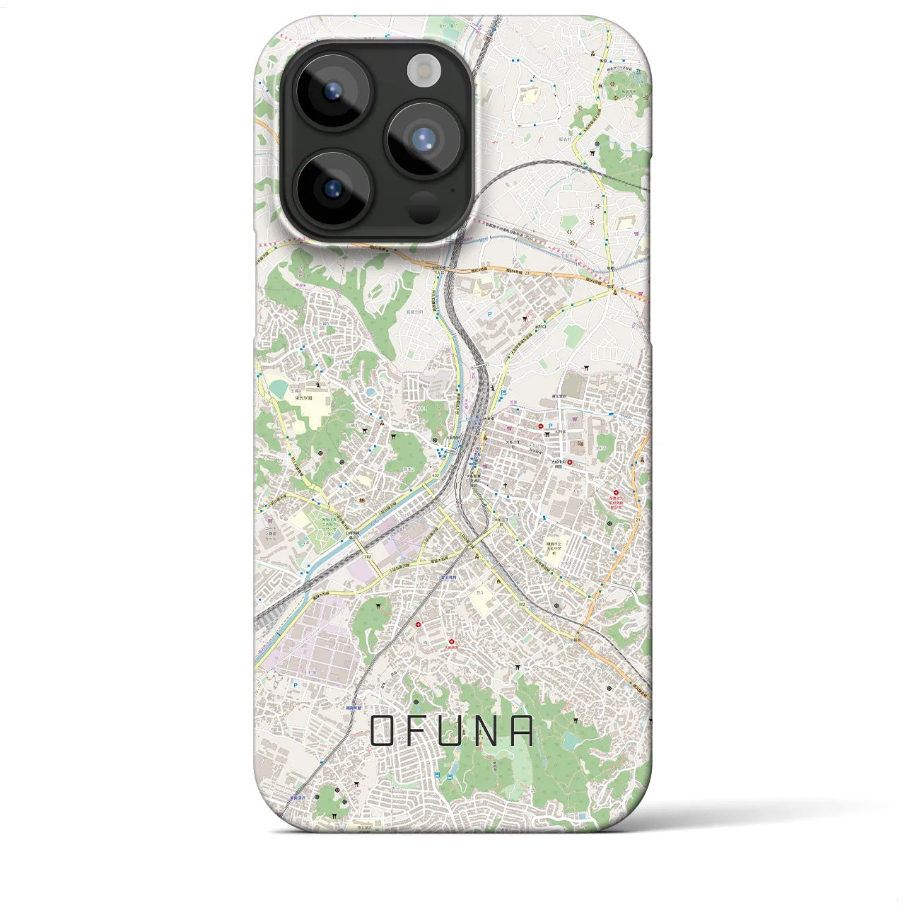 【大船(神奈川県)】地図柄iPhoneケース(バックカバータイプ)