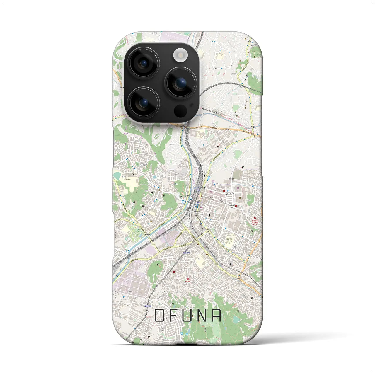 【大船(神奈川県)】地図柄iPhoneケース(バックカバータイプ)
