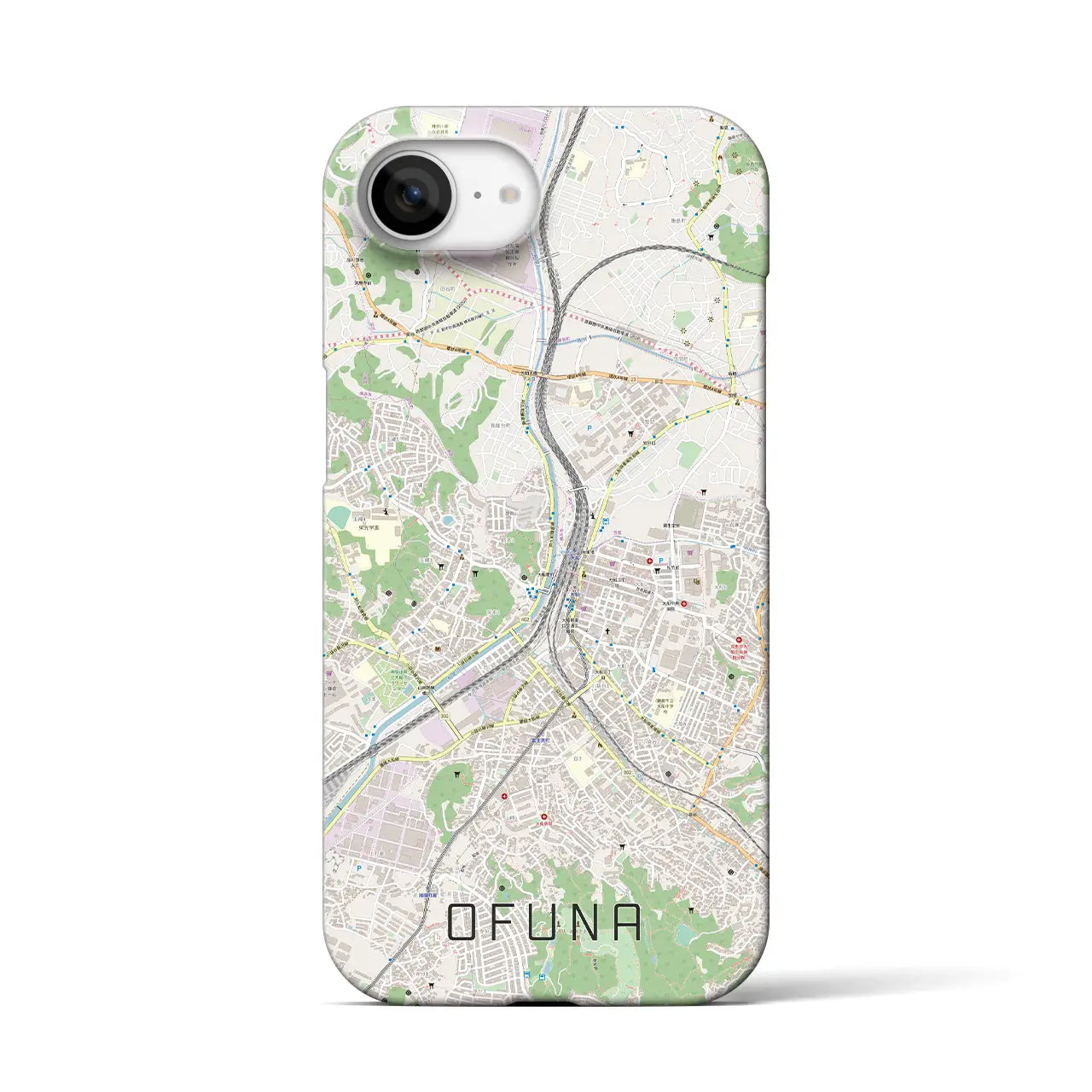 【大船(神奈川県)】地図柄iPhoneケース(バックカバータイプ)