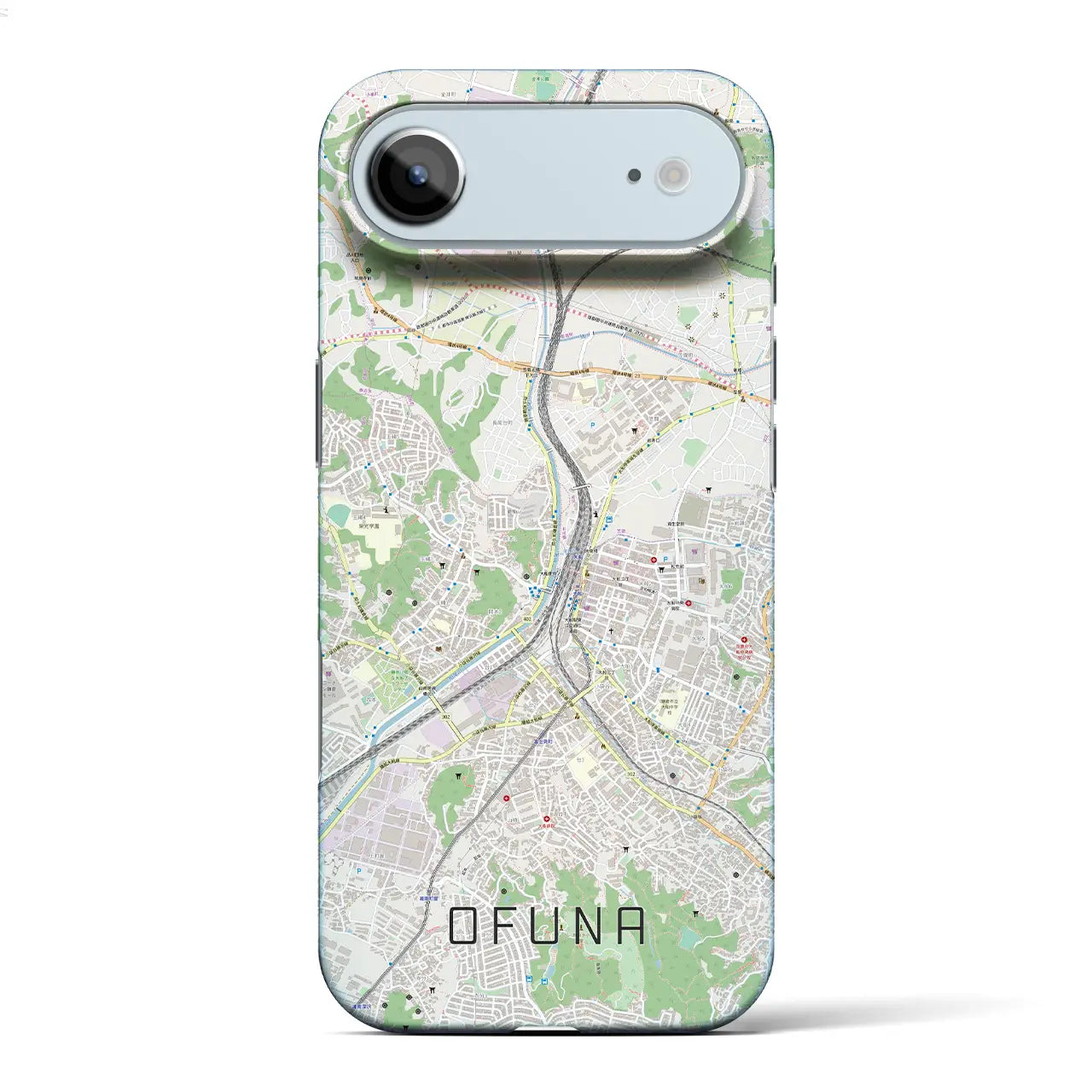 【大船(神奈川県)】地図柄iPhoneケース(バックカバータイプ)ナチュラル・iPhone 17 Pro Max 用