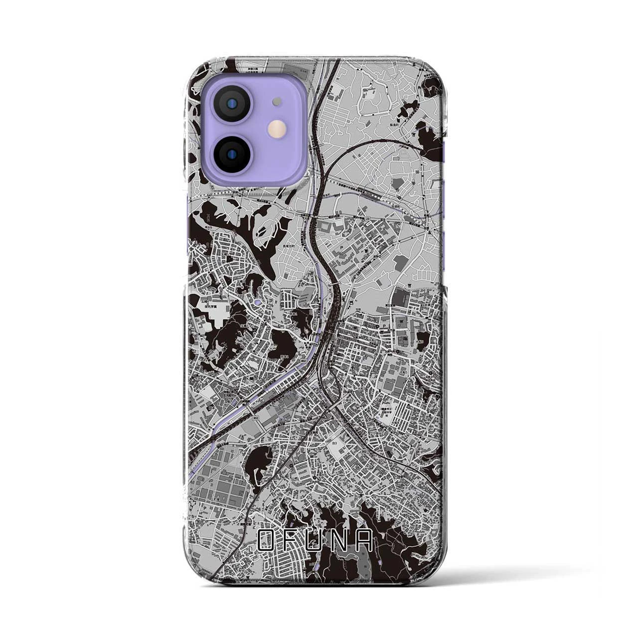 【大船(神奈川県)】地図柄iPhoneケース(クリアタイプ)