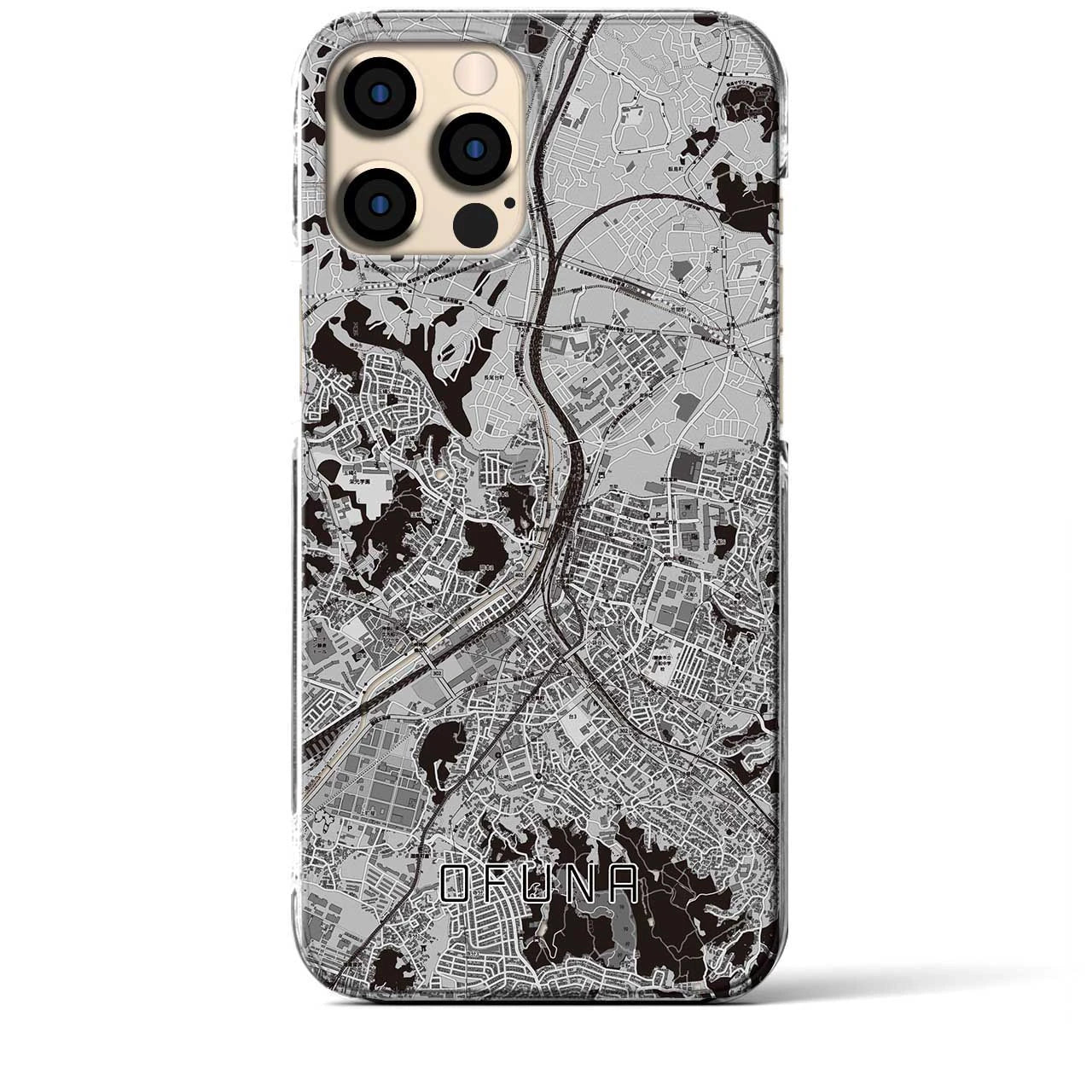 【大船(神奈川県)】地図柄iPhoneケース(クリアタイプ)