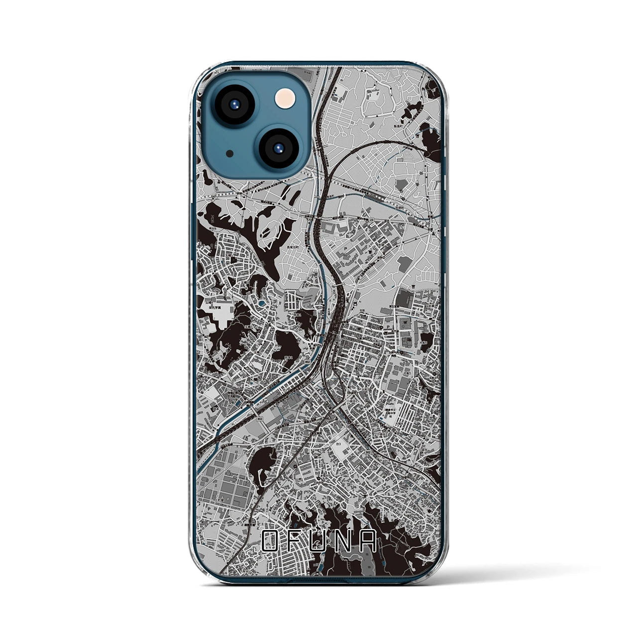 【大船(神奈川県)】地図柄iPhoneケース(クリアタイプ)