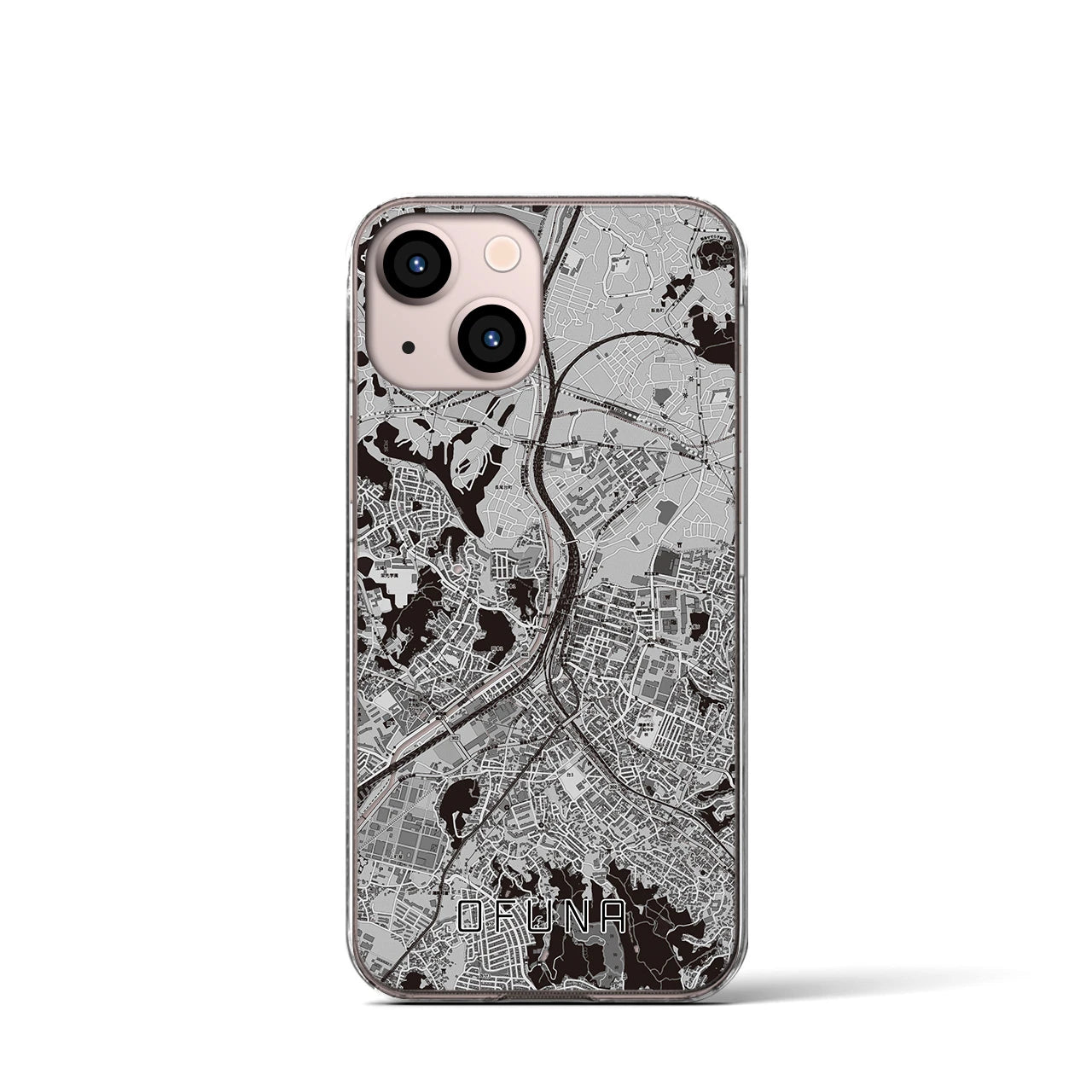 【大船(神奈川県)】地図柄iPhoneケース(クリアタイプ)