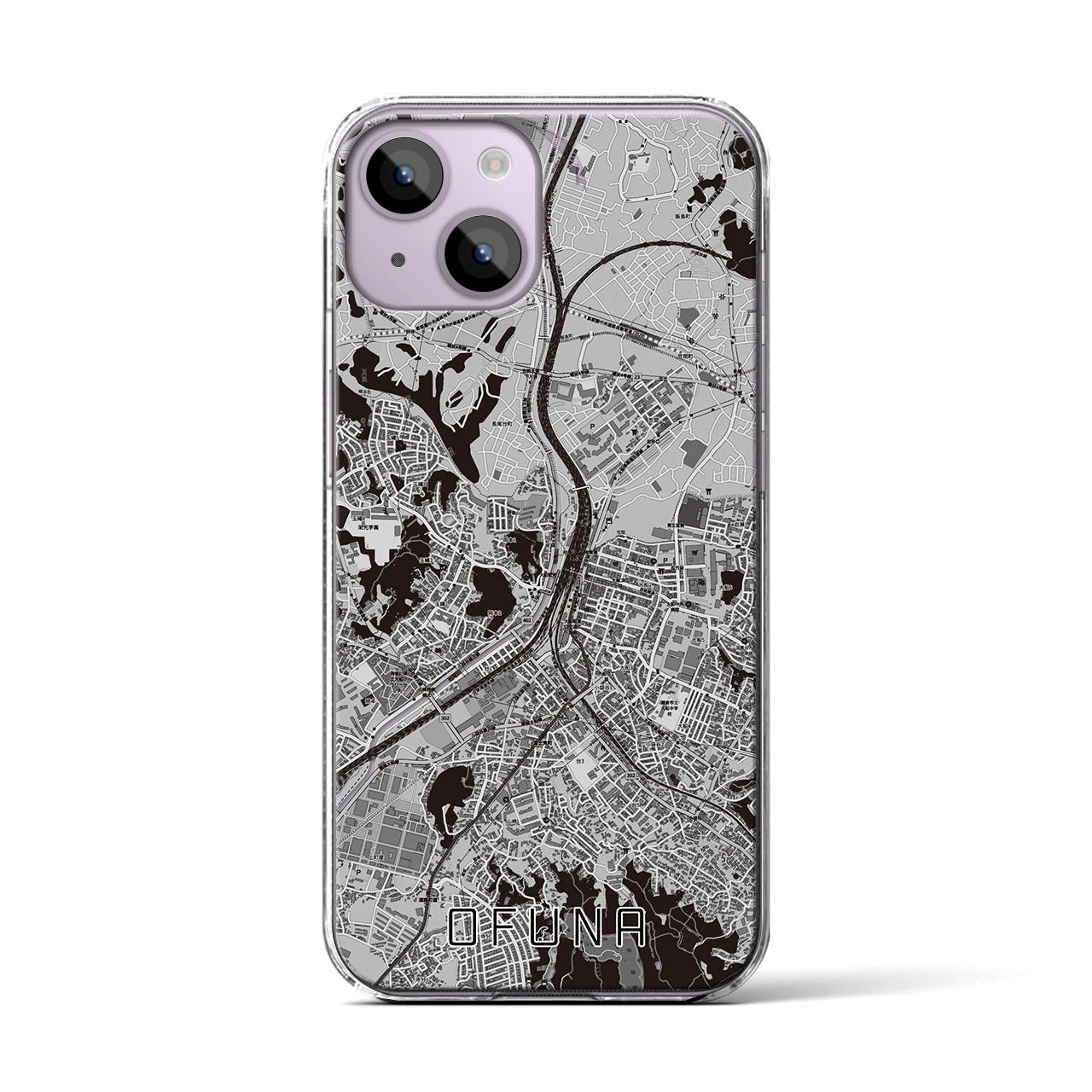 【大船(神奈川県)】地図柄iPhoneケース(クリアタイプ)