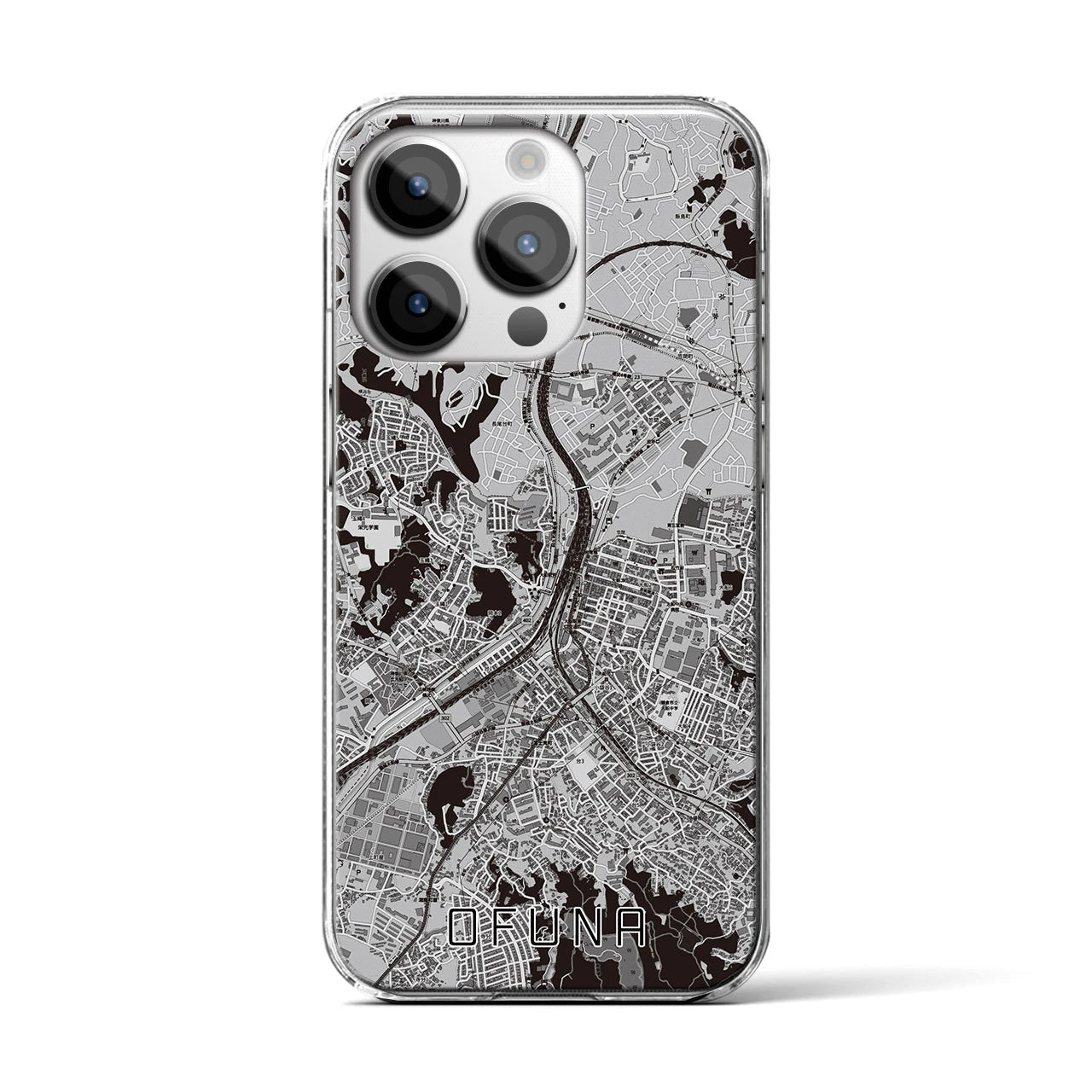 【大船(神奈川県)】地図柄iPhoneケース(クリアタイプ)