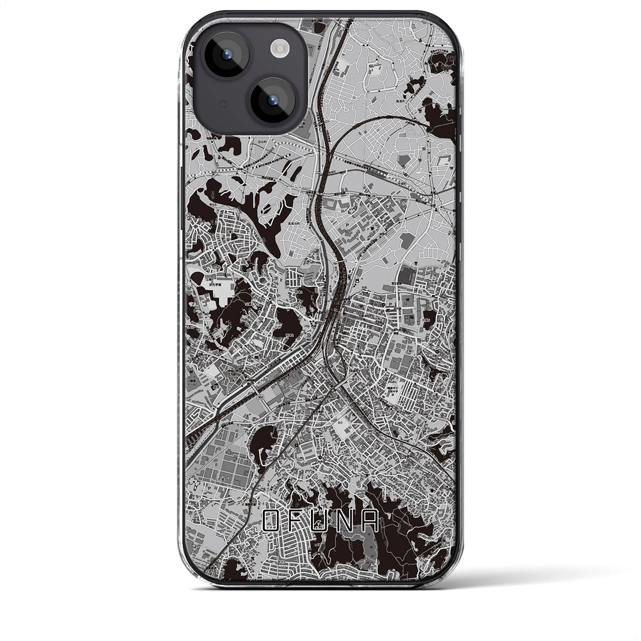 【大船(神奈川県)】地図柄iPhoneケース(クリアタイプ)