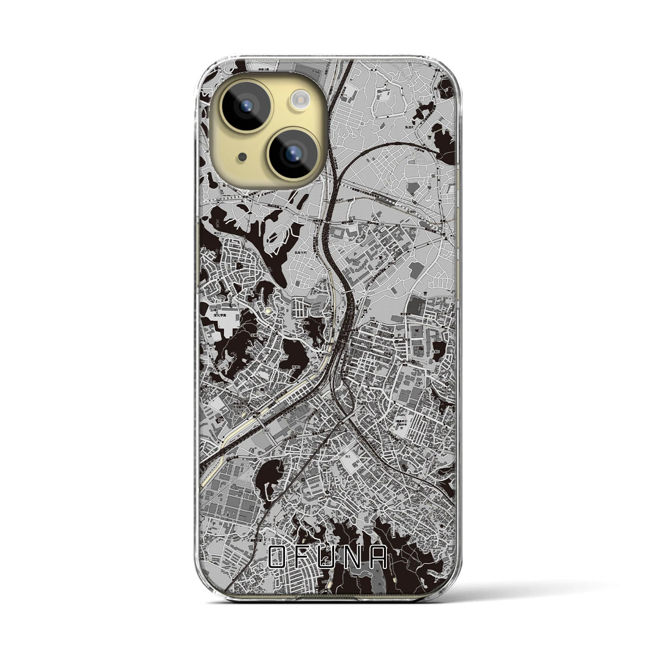 【大船(神奈川県)】地図柄iPhoneケース(クリアタイプ)