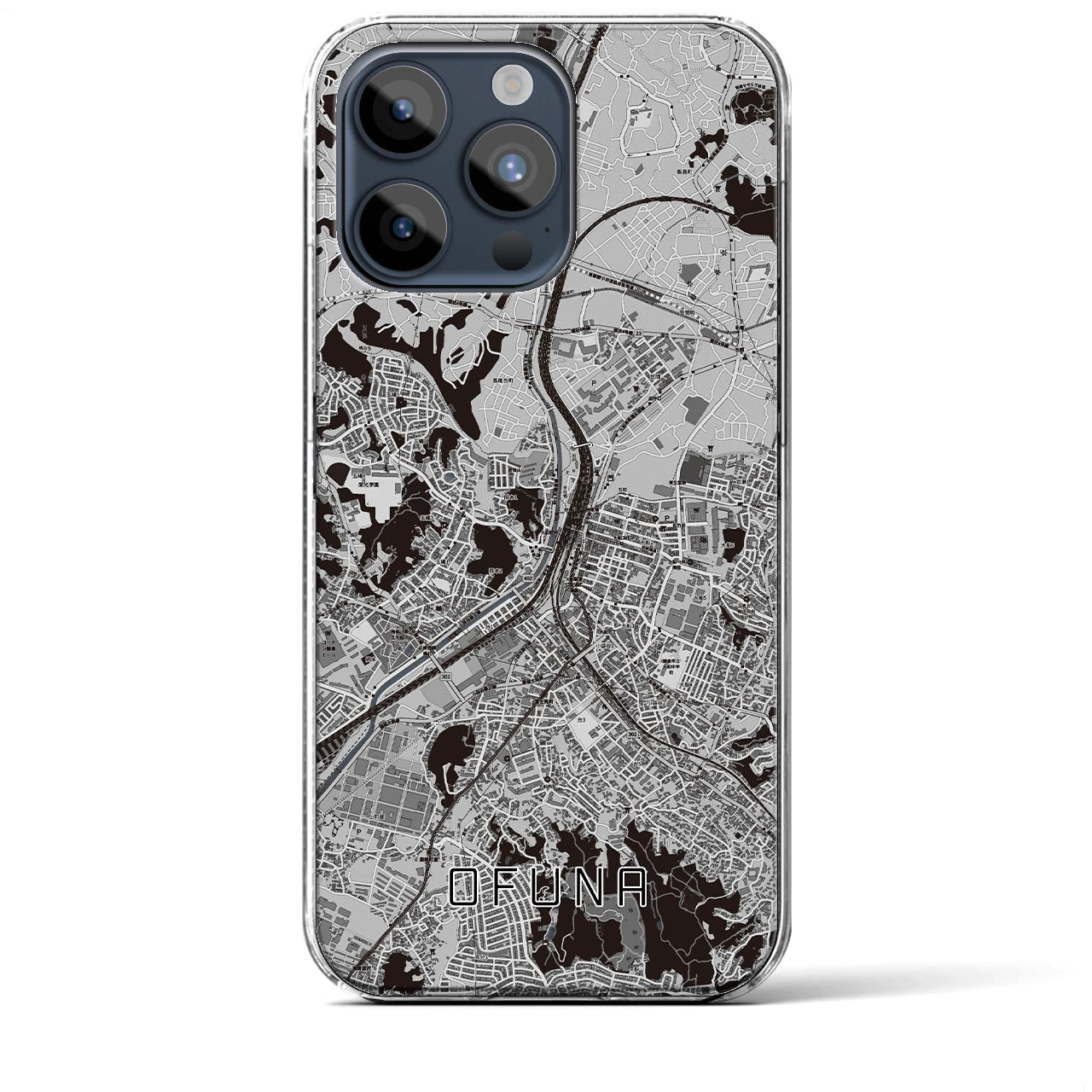 【大船(神奈川県)】地図柄iPhoneケース(クリアタイプ)