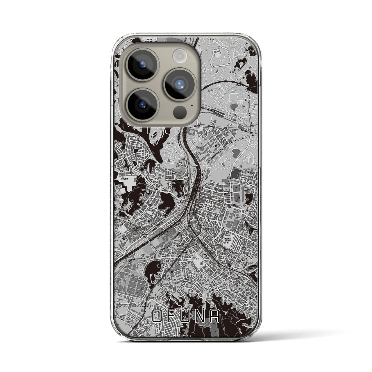 【大船(神奈川県)】地図柄iPhoneケース(クリアタイプ)