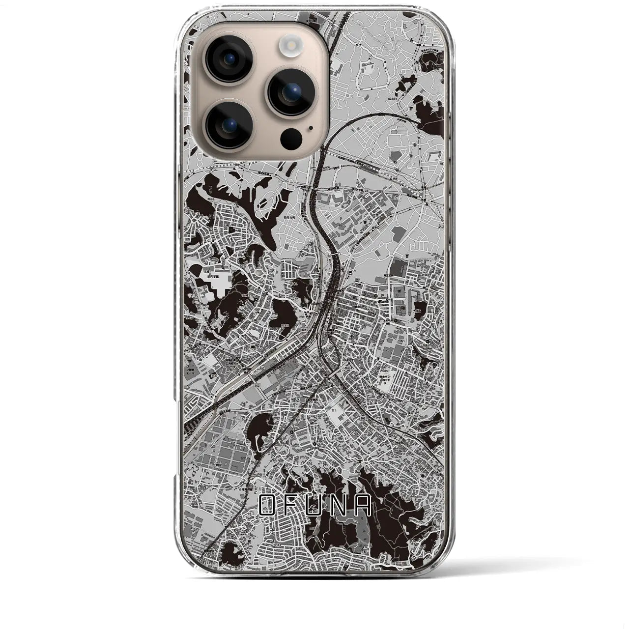 【大船(神奈川県)】地図柄iPhoneケース(クリアタイプ)