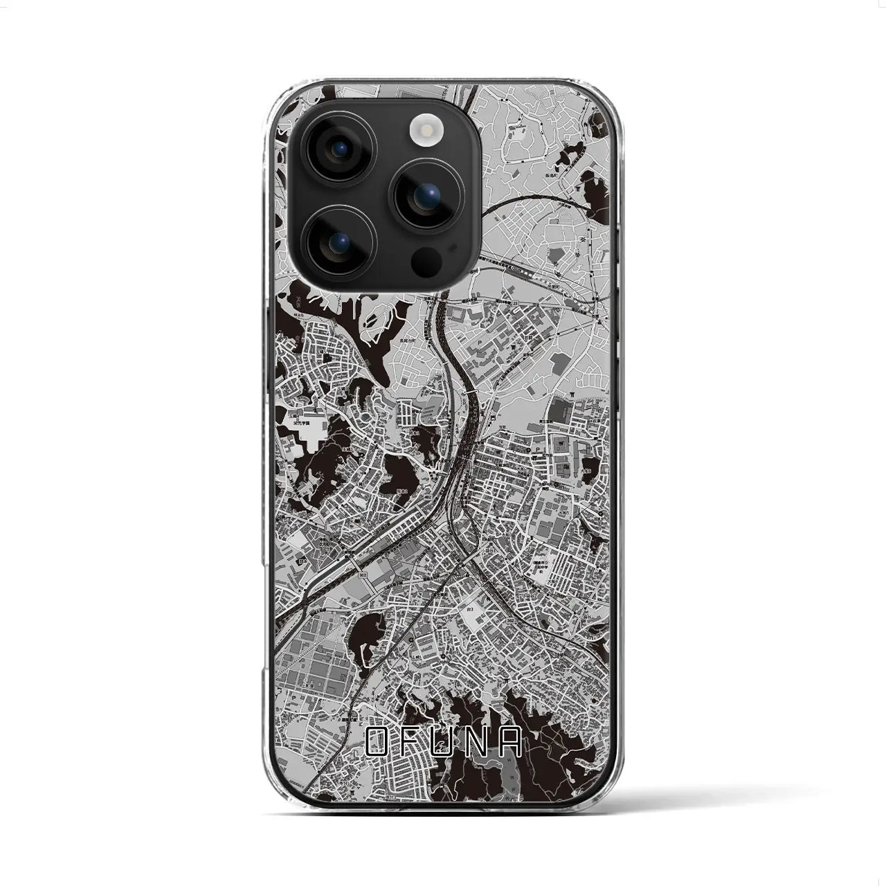 【大船(神奈川県)】地図柄iPhoneケース(クリアタイプ)