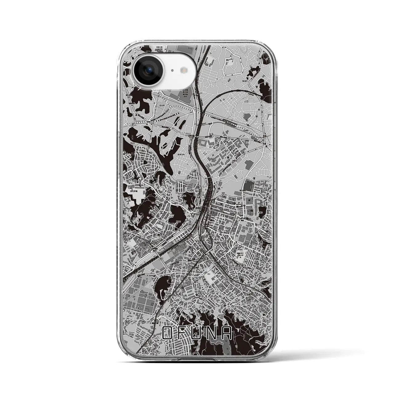 【大船(神奈川県)】地図柄iPhoneケース(クリアタイプ)