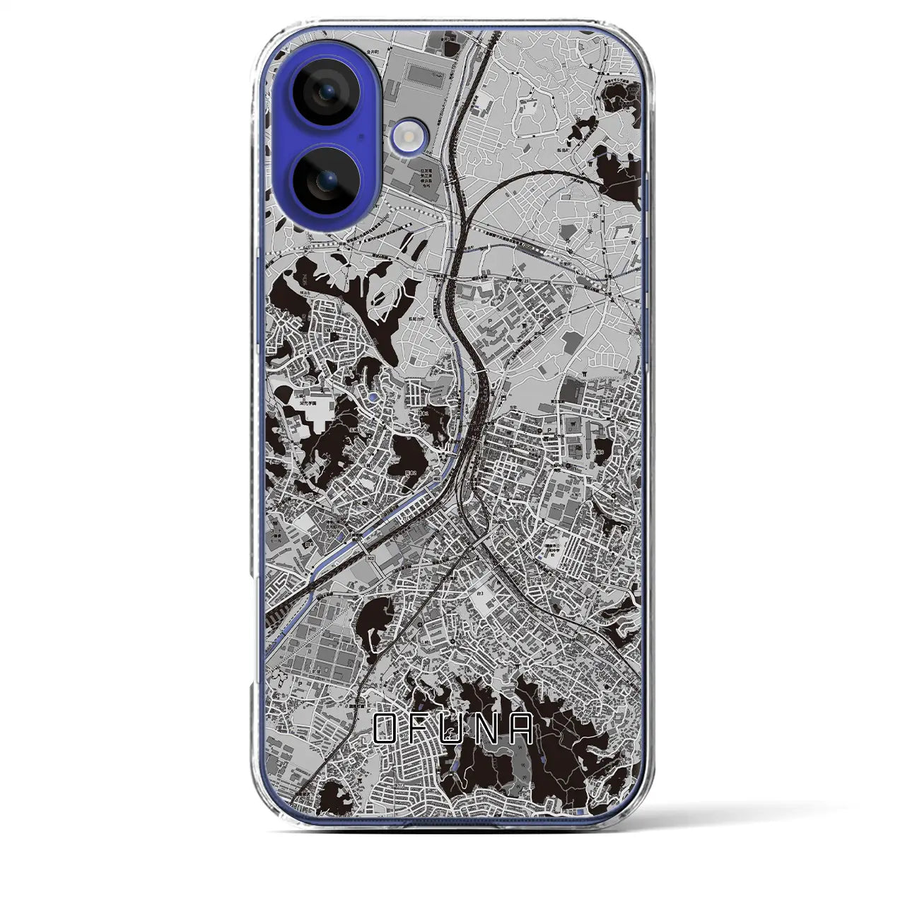 【大船(神奈川県)】地図柄iPhoneケース(クリアタイプ)