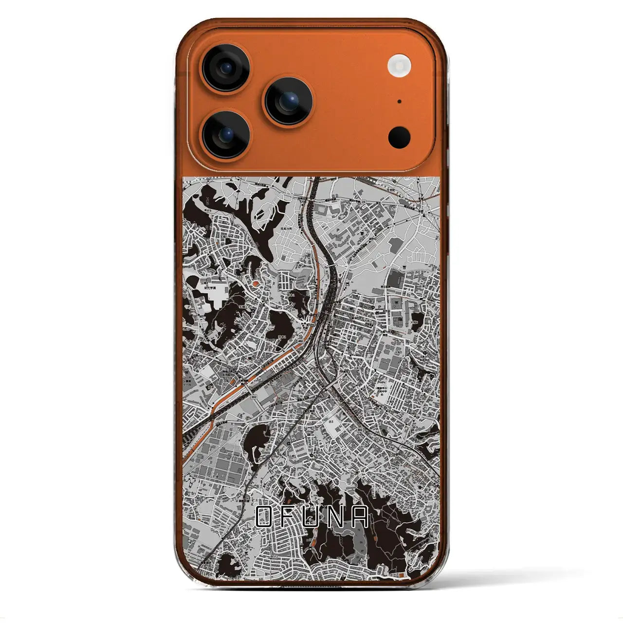 【大船(神奈川県)】地図柄iPhoneケース(クリアタイプ)